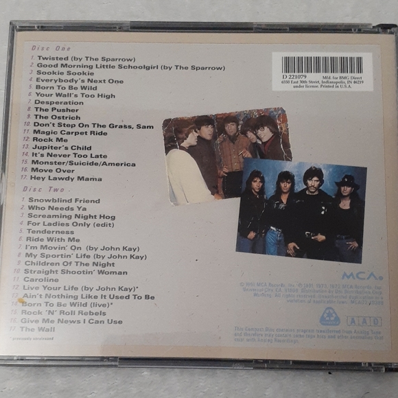 Steppenwolf Born To Be Wild Retrospective 1966-1990 Double CD - Picture 4 of 4